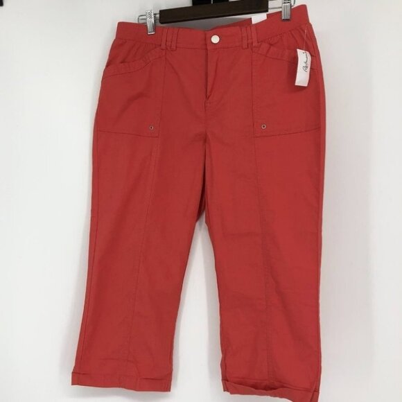 NWT Reitmans coral Capri pants pockets size 10 - Picture 13 of 13